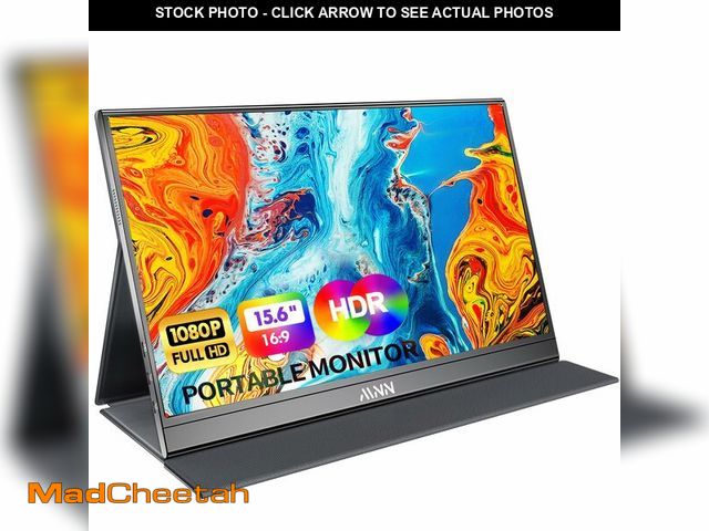Lot 74-13572240 - MNN Portable Monitor 15.6inch FHD 1080P USB C HDMI Gaming Ultra-Slim IPS Display w/Smart Cover &amp;...