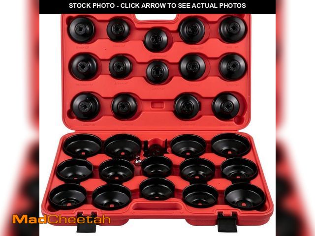 Lot 74-13668117 - SKYSHALO Oil Filter Socket Set, 30 Pieces Oil Filter Wrench Set, Sturdy Steel Oil Filter Socket, 3/8...