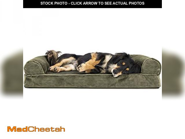 Lot 74-12136960 - FurHaven Soft, Orthopedic Foam Sofa Dog Bed with Washable &amp; Removable Cover - Faux Fur/Velvet - ...