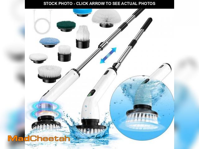 Lot 74-12517854 - keimi Cordless Power Scrubber, IPX7 Waterpoof Electric Spin Scrubber Cleaning Brush with 8 Brush Hea...