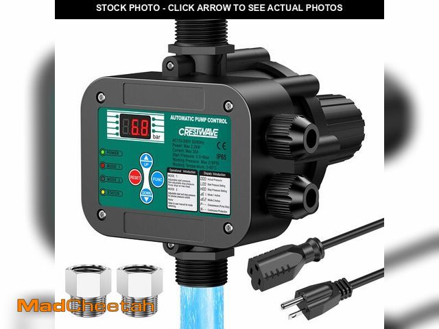 Lot 74-14302255 - Smart Adjustable Pressure Switch for Well Pump, Automatic Water Pumps Switch, Dry-running Protection...