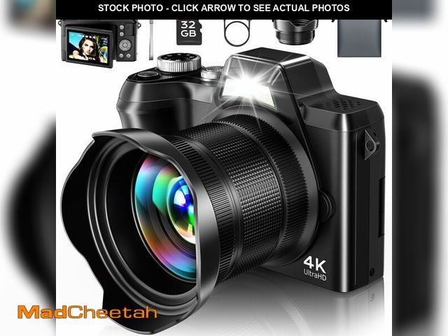 Lot 74-14263842 - 4K Digital Camera for Photography Travel, 56MP Autofocus Vlogging Camera for YouTube, 16X Zoom with ...