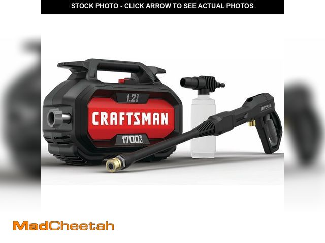 Lot 74-14078941 - CRAFTSMAN Electric Pressure Washer, Cold Water, Lightweight Corded Power Washer for Cars, Driveways,...