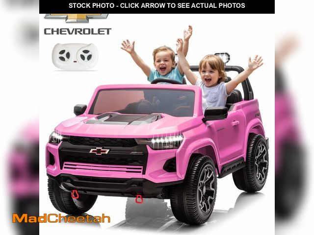 Lot 74-13282854 - UBesGoo 24V 2 Seat Licensed Chevrolet Colorado Electric Ride on Car Toy for Toddler Kid w/ Remote Co...
