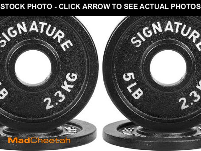 Lot 74-12396533 - Deep Dish 2-Inch Olympic Cast Iron Weight Plates with E-Coating, Black - UNUSED