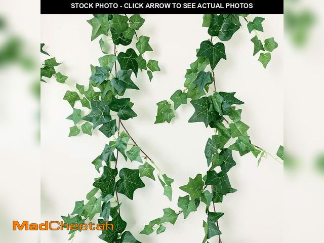 Lot 74-14266144 - Dallisten 3 Strands Odorless Artificial Ivy Vines Kit, 71" Silk Ivy Garland with Green Leaves, Fake ...