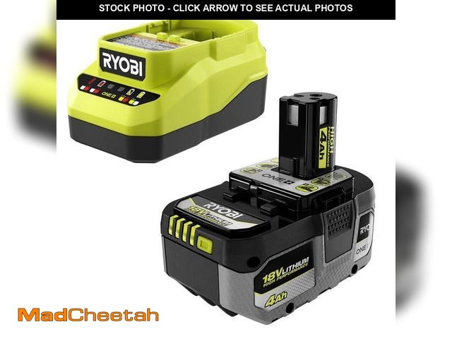 Lot 74-14317339 - RYOBI ONE+ 18V Lithium-Ion HIGH PERFORMANCE Starter Kit with 4.0 Ah Battery and Charger - UNUSED