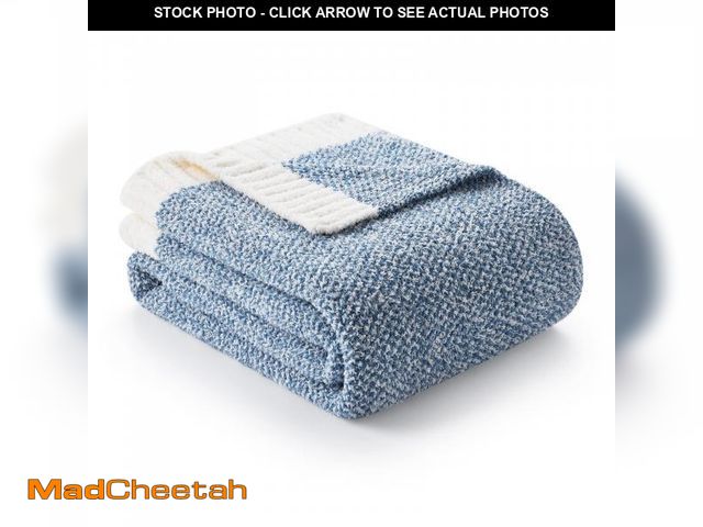Lot 74-12220812 - Snuggle Sac Heather Blue Throw Blanket for Couch, Oversized Throw XL Super Soft Warm Blankets Cozy K...