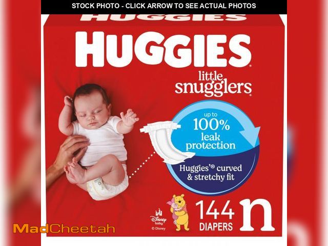 Lot 74-12307980 - Huggies Newborn Diapers, Little Snugglers Baby Diapers, Size Newborn (up to 10 lbs), 144 Count - UNU...