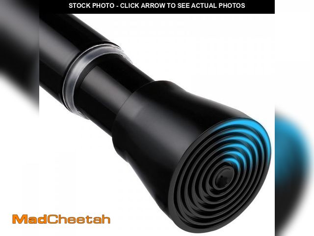 Lot 74-12118044 - MEXAU Black Shower Curtain Rod 30 to 64 Inch Tension Shower Rod For Bathroom Adjustable Spring Curta...