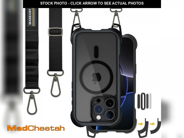 Lot 74-12309769 - MAGEASY Designed for iPhone 16 Pro Case with Strap - [Camera Control Button Coverage] 20ft Ultimate ...