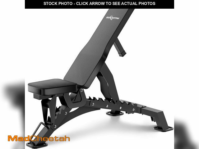 Lot 74-13933279 - BODYRHYTHM Commercial-grade Weighted Bench, 1300LBS Weight Capacity Strength Training Bench, Heavy-d...