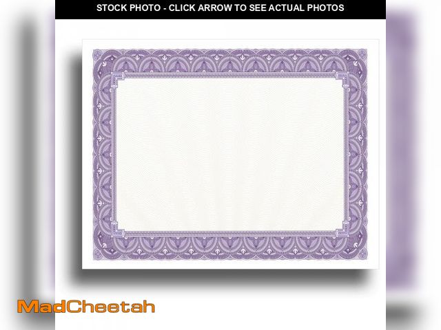 Lot 74-11551029 - Heavyweight Thick Blank Certificate Paper - 100 Sheet Pack - 8.5" x 11" Plain Certificate Stock for ...