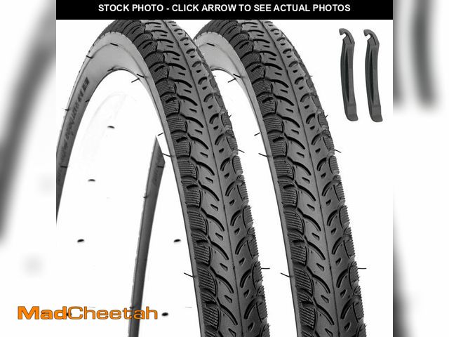 Lot 74-14298136 - Hycline 2-Pack Road Bike Tires: 700x35C (37-622) Folding Replacement Puncture-Resistant Bicycle Tire...