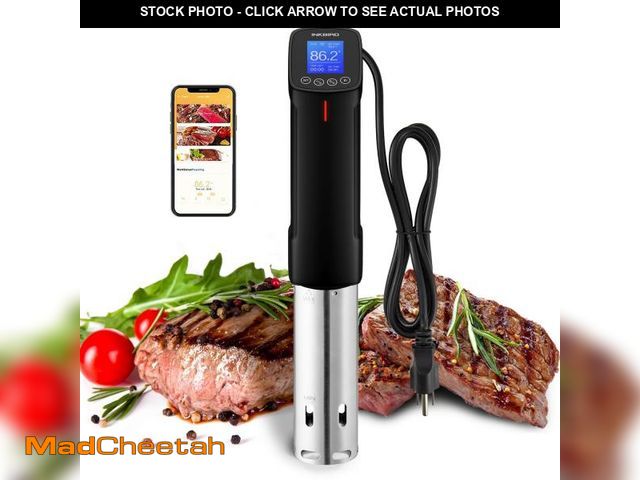 Lot 74-12437567 - Inkbird WIFI Sous Vide Machine ISV-100W, 1000 Watts Sous-Vide Cooker Immersion Circulator with 14 Pr...