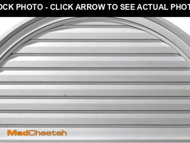 Lot 74-12096116 - Ekena Millwork 36"W x 18"H x 2 5/8"P, Half Round Gable Vent Louver, Non-Functional - UNUSED