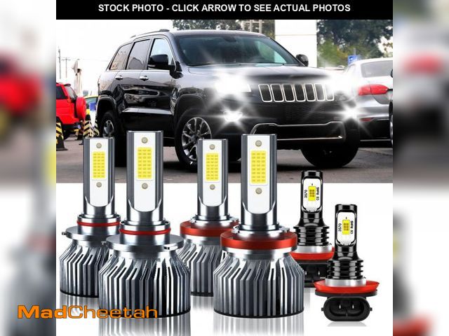 Lot 74-11558072 - TXBILMOO Compatible For Jeep Grand Cherokee 2014-2017 9005 H11 High/Low Beam H11 Fog Light Bulbs, 32...