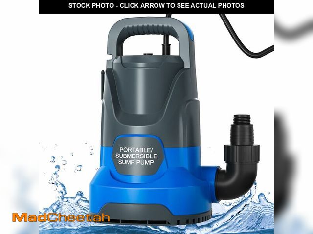Lot 74-12704552 - PANRANO Sump Pump 1.1HP Submersible Water Pump 4700GPH Electric Portable Transfer Water Pump for Poo...