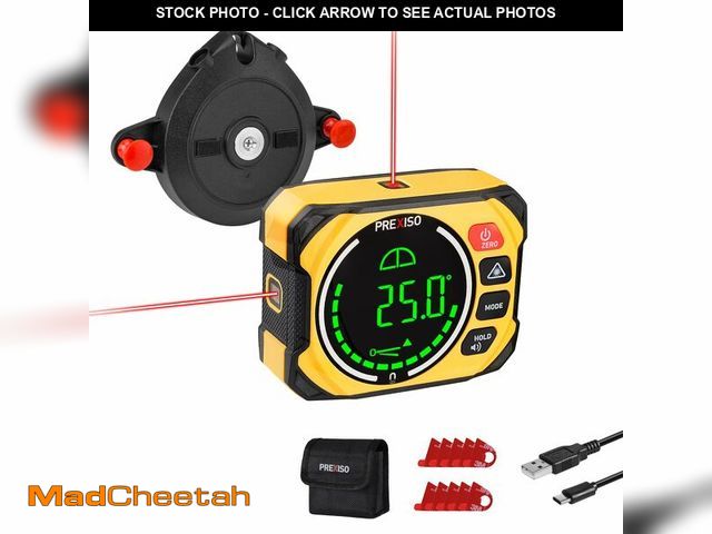 Lot 74-12716195 - PREXISO 3-in-1 Multi Surface Laser Level with Digital Angle Gauge Magnetic, Rechargeable Digital Lev...