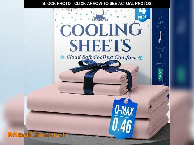 Lot 74-13548441 - SLEEPHORIA Cooling Sheets - BreezeWeave 4 PC Queen Size Cooling Bed Sheets for Hot Sleepers &amp; De...