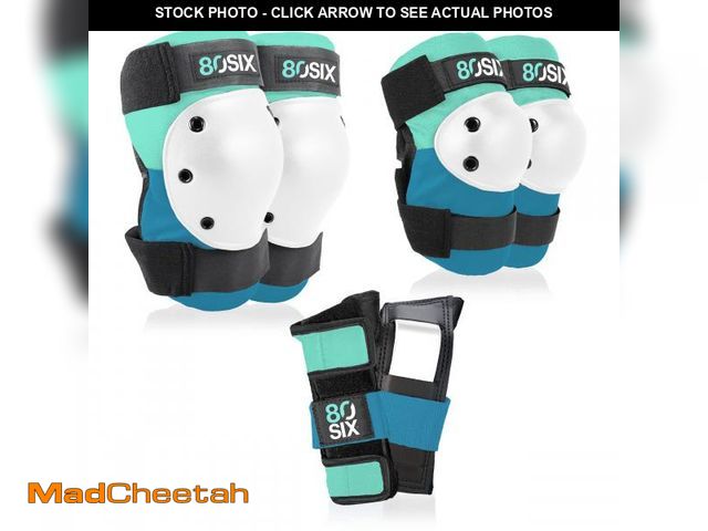 Lot 74-12302849 - 80Six KidsÃÂ¢Ã¢âÂ¬Ã¢âÂ¢ Multi-Sport Pad Set with Wristguards, Elbow Pads, and Knee Pads, Surf G...
