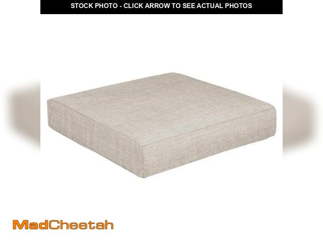 Lot 74-12558181 - SORRA HOME Sunbrella Cast Silver Square Outdoor Seat Cushion - UNUSED