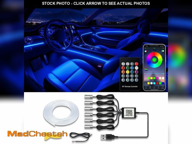Lot 74-14149155 - Jushope Car LED Strip Lights, USB Interior Ambient Lighting Kits with Wireless APP and RF Remote Con...