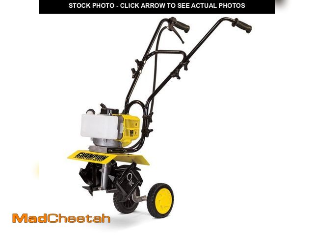 Lot 74-14440368 - Champion Power Equipment 9.5 in. 43cc Portable Gas Garden Tiller Cultivator 100882 - USED