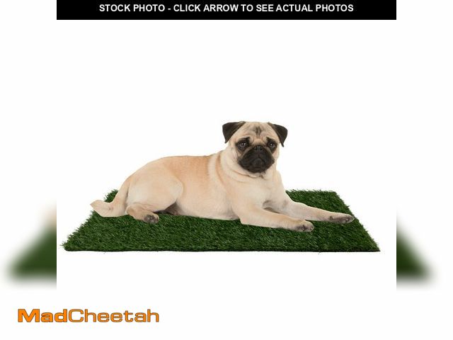 Lot 74-13800602 - Artificial Grass Puppy Pee Pad for Dogs and Small Pets - Set of Three 18.25x14.25 Inch, Reusable 3-L...