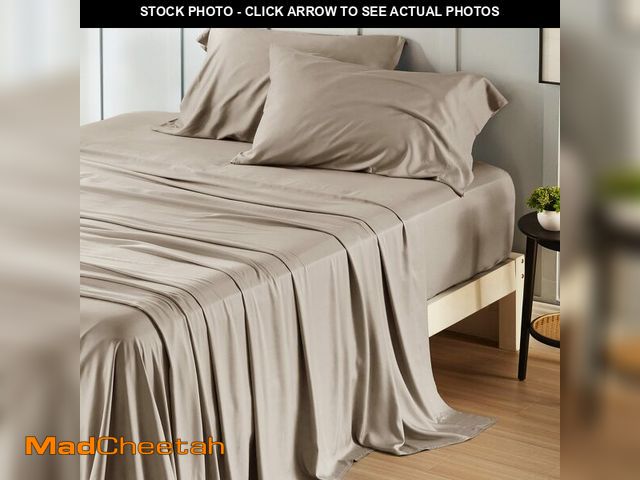 Lot 74-14378456 - Bedsure PureWoven 100% Rayon Derived from Bamboo, Queen Sheets, 4 Pieces - UNUSED