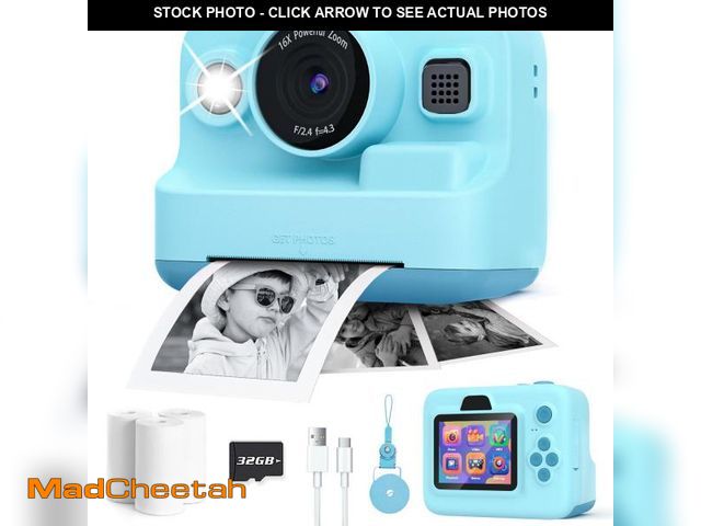 Lot 74-12305863 - Dylanto Kids Camera Instant Print,1080P Kids Instant Cameras That Print Photos,Christmas Birthday Gi...