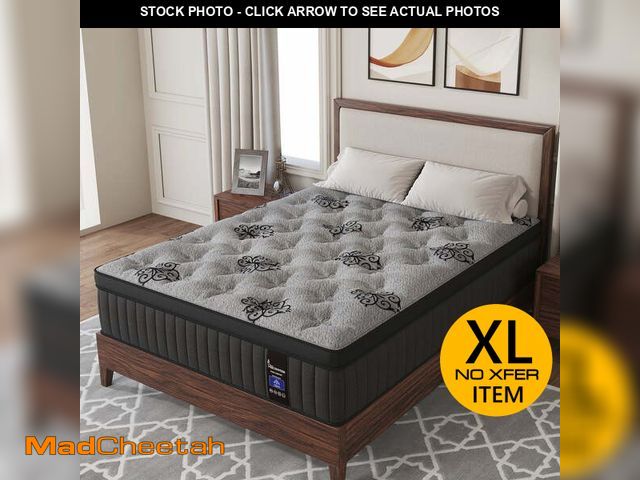 Lot 74-12668945 - Queen Mattress Viscountess 14" Hybrid Mattress in a Box with Gel Memory Foam Queen Bed Euro Top Medi...