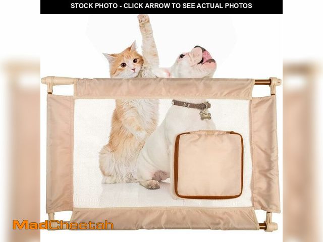 Lot 74-13011382 - Pet Life 'Porta-Gate' Portable Travel Pet Gate with Adjustible Length - Collapsible Folding Cat and ...