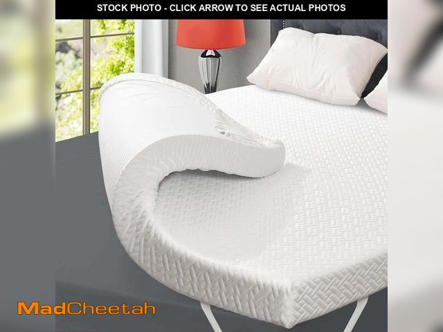 Lot 74-12802351 - 3 Inch Memory Foam Mattress Topper King Size Gel Memory Foam Cooling Mattress Topper Mattress Pad Co...