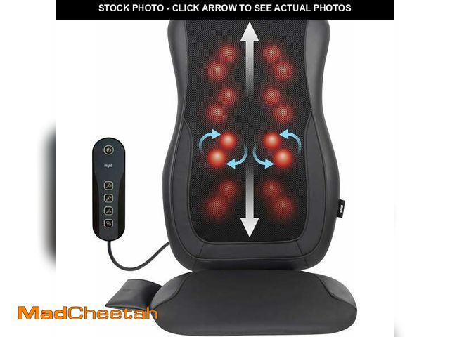 Lot 74-14586924 - Mynt Shiatsu Back Massager for Chair with Heat, Deep Kneading Massage Pad for Office Home Use, Black...