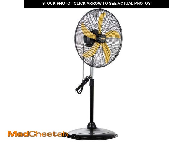 Lot 74-14292331 - WOCK 20 in. 3 Speeds High Velocity Oscillating Pedestal Fan in Yellow with 1/5 HP Powerful Motor, 50...
