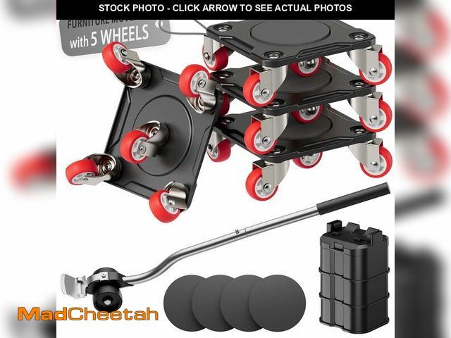 Lot 74-14151211 - ONEON Heavy Duty Furniture Movers with Wheels Dolly with Auxiliary Lifter, All-New Upgraded Carbon S...