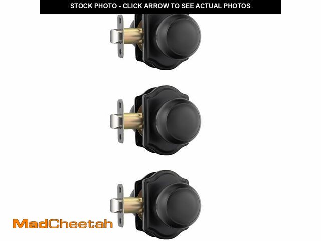 Lot 74-14059864 - Goldenwarm Matte Black Passage Door Knobs, Closet Door Knobs Interior for Closet &amp; Hallway, Blac...