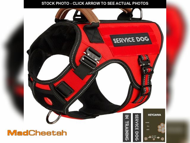 Lot 74-12607379 - Service Dog Vest - HEYCAHVA Tactical Dog Harness Full Metal Buckles for Large Medium Dog Reflective ...