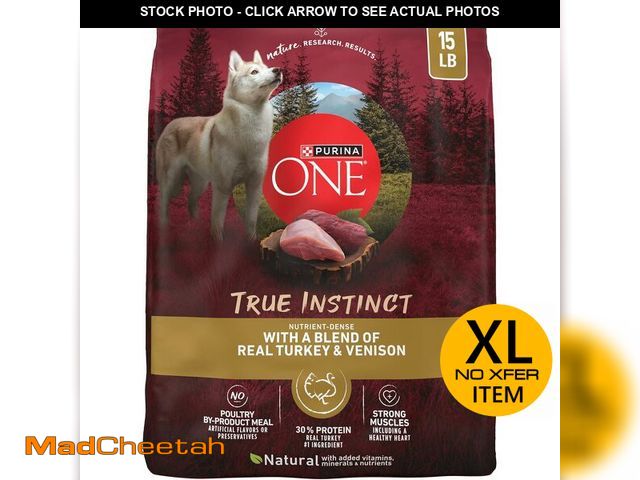 Lot 74-14349683 - Purina ONE True Instinct With A Blend Of Real Turkey and Venison Dry Dog Food - 15 lb. Bag - UNUSED