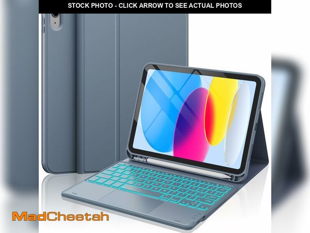 Lot 74-13541441 - CHESONA for iPad 10th Generation Case with Keyboard, Backlight, Multi-Touch Trackpad, Flip Stand Cas...