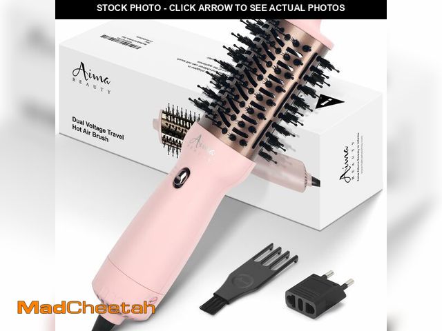 Lot 74-14044790 - Aima Beauty Travel Hair Dryer Brush Dual Voltage Blow Dryer Brush Hot Air Brush with Oval Barrel 360...