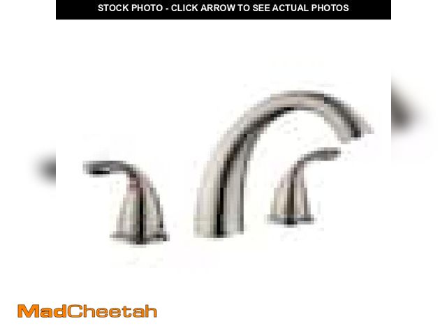 Lot 74-12251362 - Glacier Bay Builders 2-Handle Deck-Mount Roman Tub Faucet in Brushed Nickel - UNUSED
