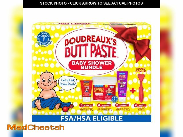 Lot 74-12601128 - BoudreauxÃ¢â¬â¢s Butt Paste Baby Shower Bundle with 3 Newborn Essentials Ã¢â¬â Zinc Oxide Diape...