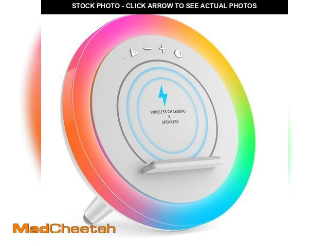 Lot 74-12699522 - Color Changing Bluetooth Speaker Night Light with Wireless Charging - Gifts for Teens - UNUSED