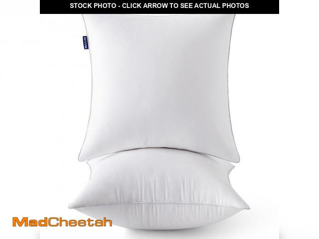 Lot 74-11553706 - MIULEE 20 x 20 Pillow Inserts (Set of 2) -Decorative Throw Pillows with 100% Cotton Covers Square fo...