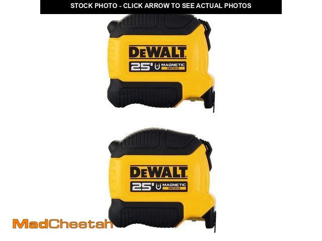 Lot 74-13802142 - DEWALT 25 ft. Magnetic Tape Measure (2-Pack) - UNUSED