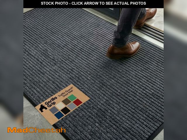Lot 74-13835915 - GORILLA GRIP Waterproof Traffic Guard Door Mat, 72x48, Heavy Duty Entryway Mats, Strong Backing Comm...