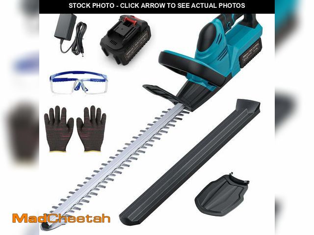 Lot 74-13061643 - FOUKUS Cordless Hedge Trimmer Battery Powered: 1000W Electric Bush Trimmer with 21 Inch Dual-Action ...