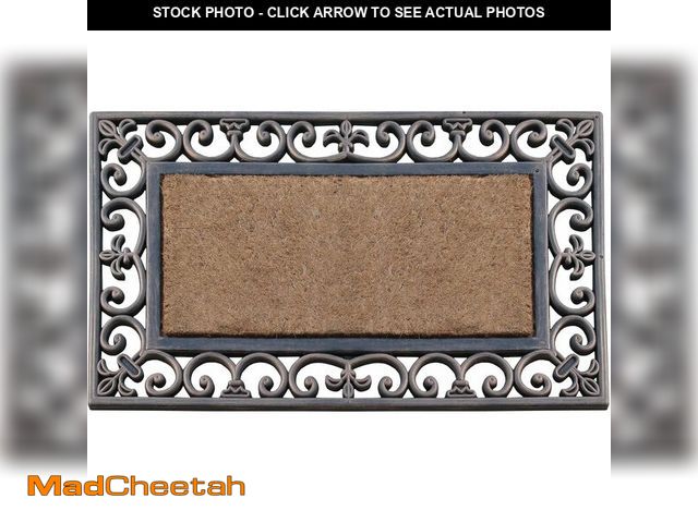 Lot 74-13844319 - A1HC Natural Coir and Rubber Large Door Mat, 18" x 30", Thick Durable Doormats for Door Entrance, He...